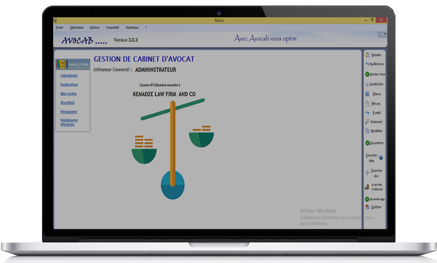 Gestion  des cabinets d'avocats